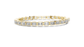 The Emerald Cut Bezel Diamond Tennis Bracelet