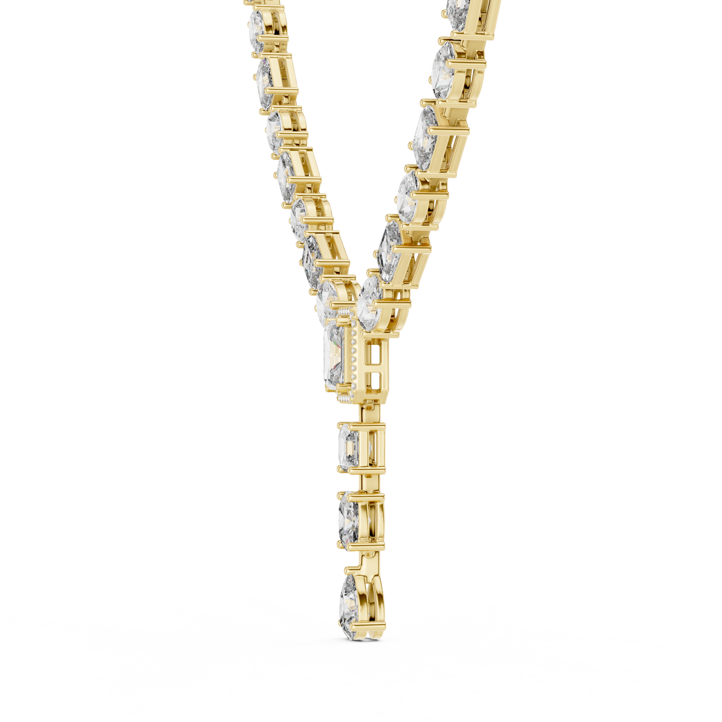 Diamond Link Drop Necklace