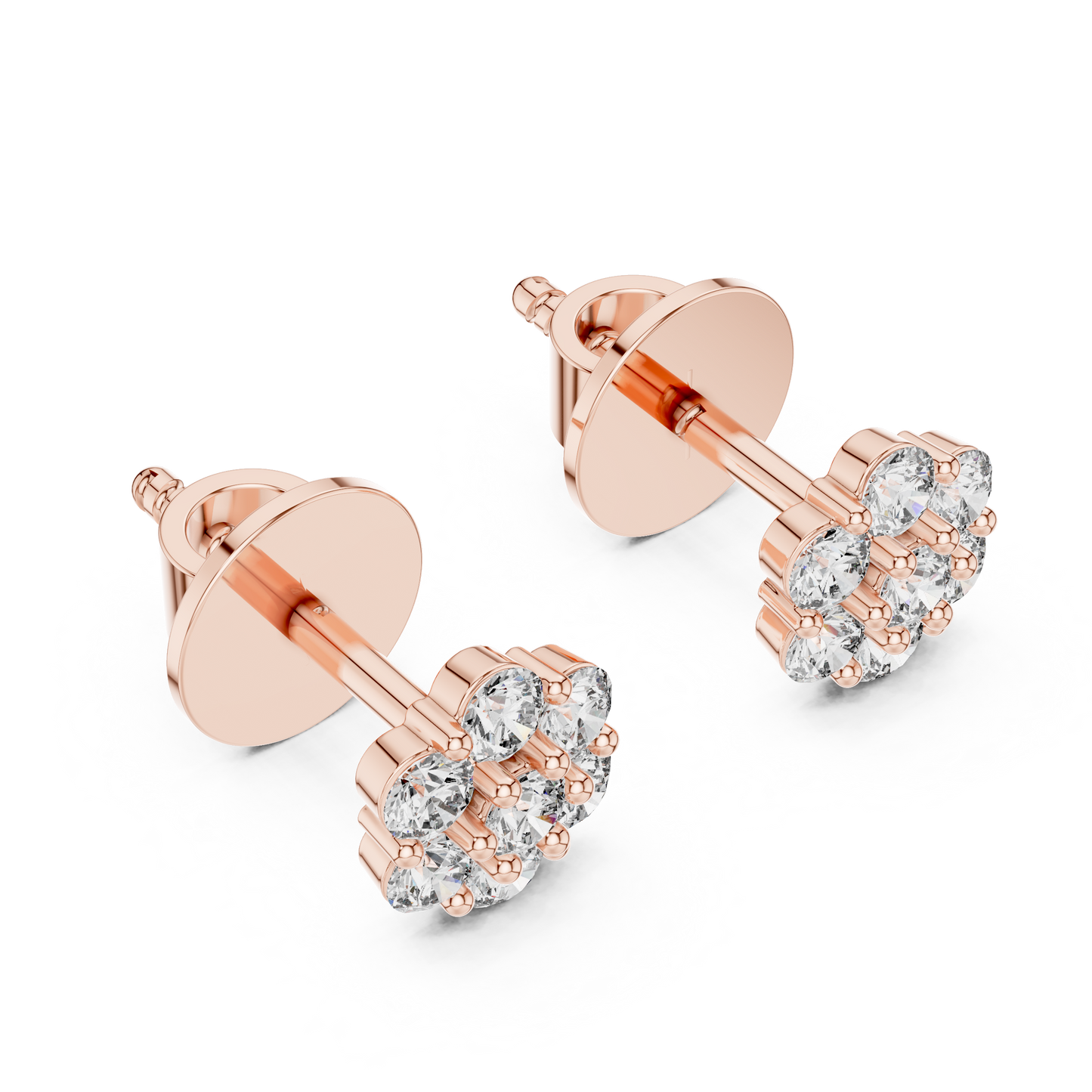 Diamond Flutter Butterfly Stud Earrings