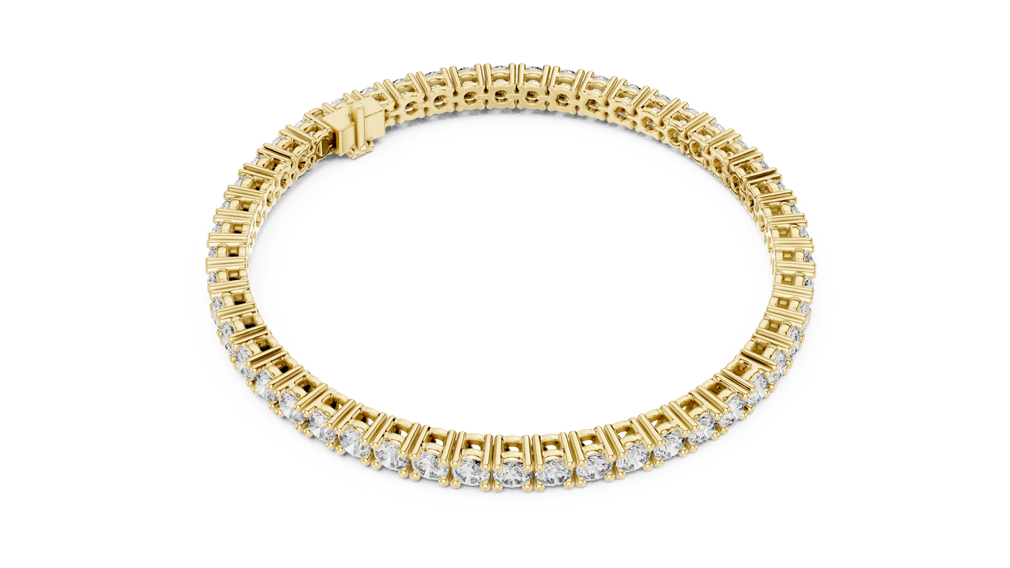Eternal Spark Diamond Tennis Bracelet Yellow Gold
