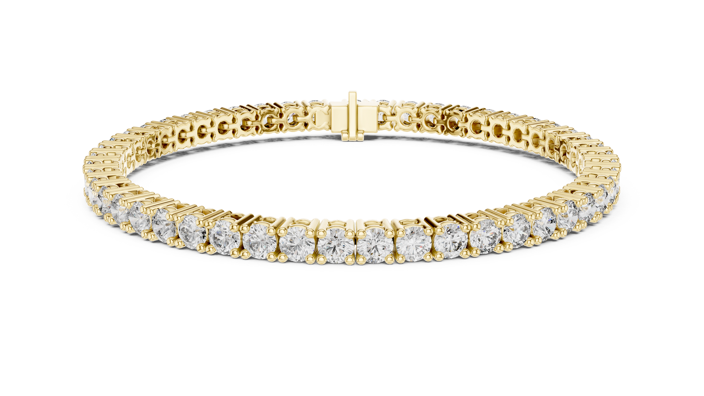 Eternal Spark Diamond Tennis Bracelet Yellow Gold
