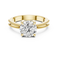 Vintage-Inspired Milgrain Solitaire Ring – Round Brilliant Cut Center Stone