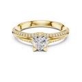 Heart-Cut Diamond Split-Shank Engagement Ring
