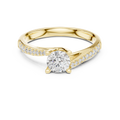 Round Brilliant Bypass Pavé Engagement Ring