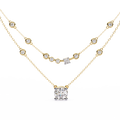 Golden Glow Dual Diamond Necklace