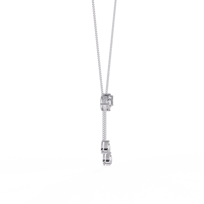 Diamond Cascade Drop Necklace White Gold