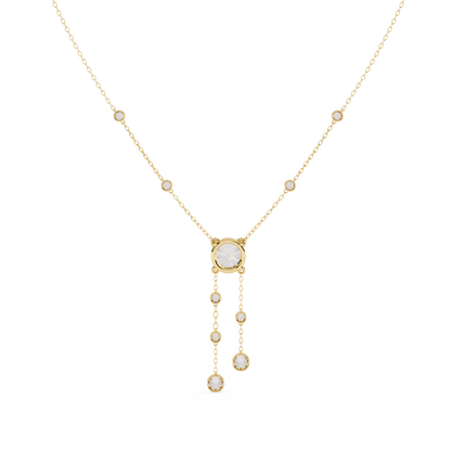 Cascade Drop Necklace Yellow gold
