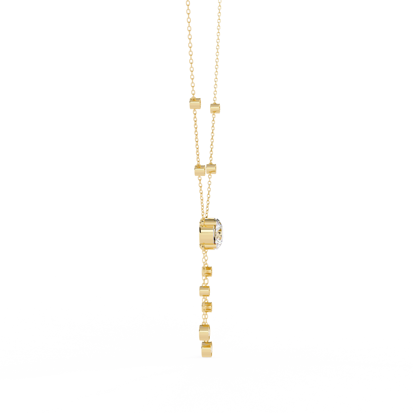 Cascade Drop Necklace Yellow Gold