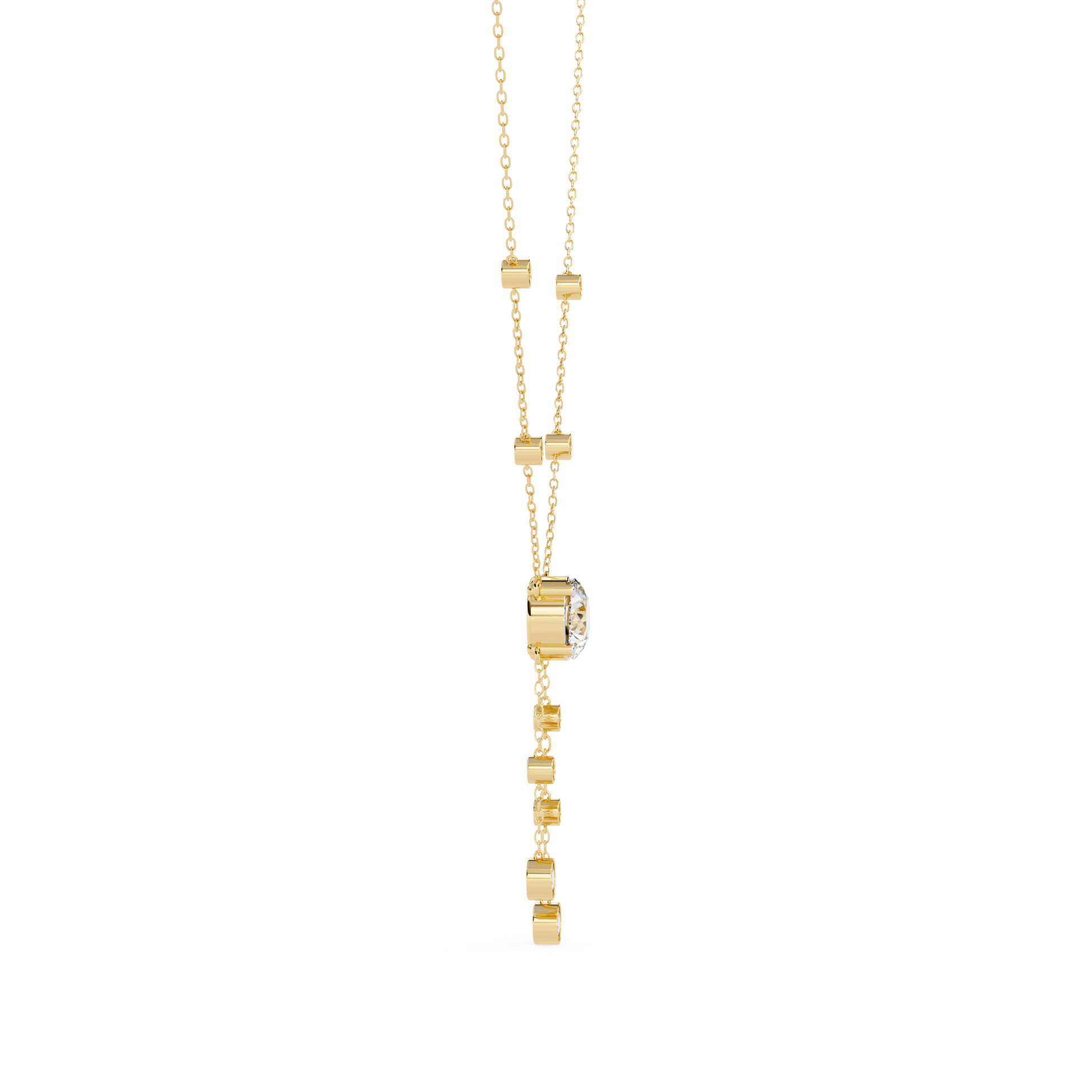 Cascade Drop Necklace Yellow Gold