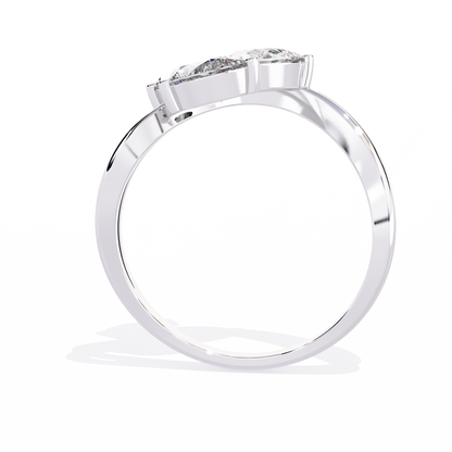 Trinity Pear Diamond Ring White Gold