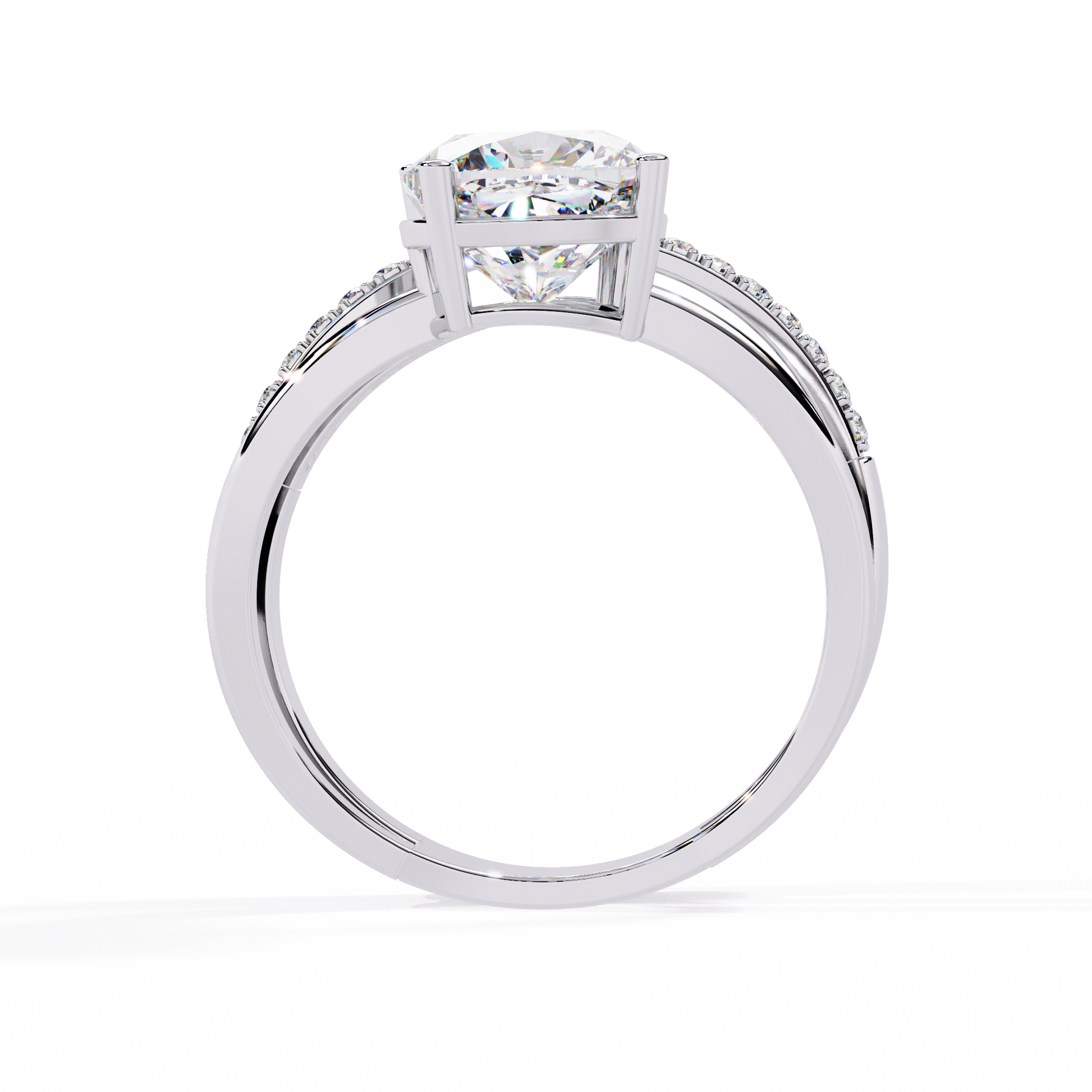 Radiant Embrace Diamond Ring White Gold