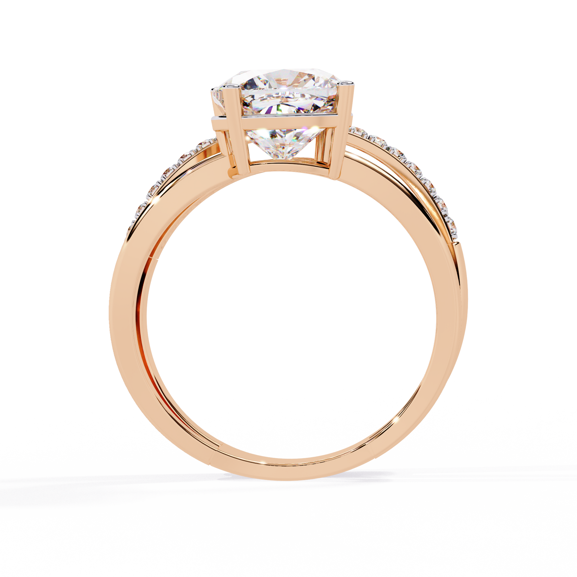 Radiant Embrace Diamond Ring Rose Gold