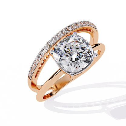 Radiant Embrace Diamond Ring Rose Gold