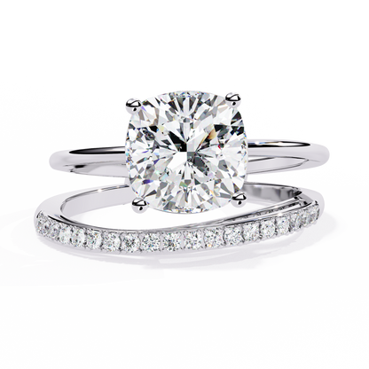 Radiant Embrace Diamond Ring White Gold
