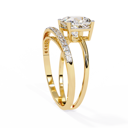Radiant Embrace Diamond Ring