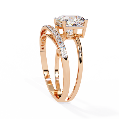 Radiant Embrace Diamond Ring
