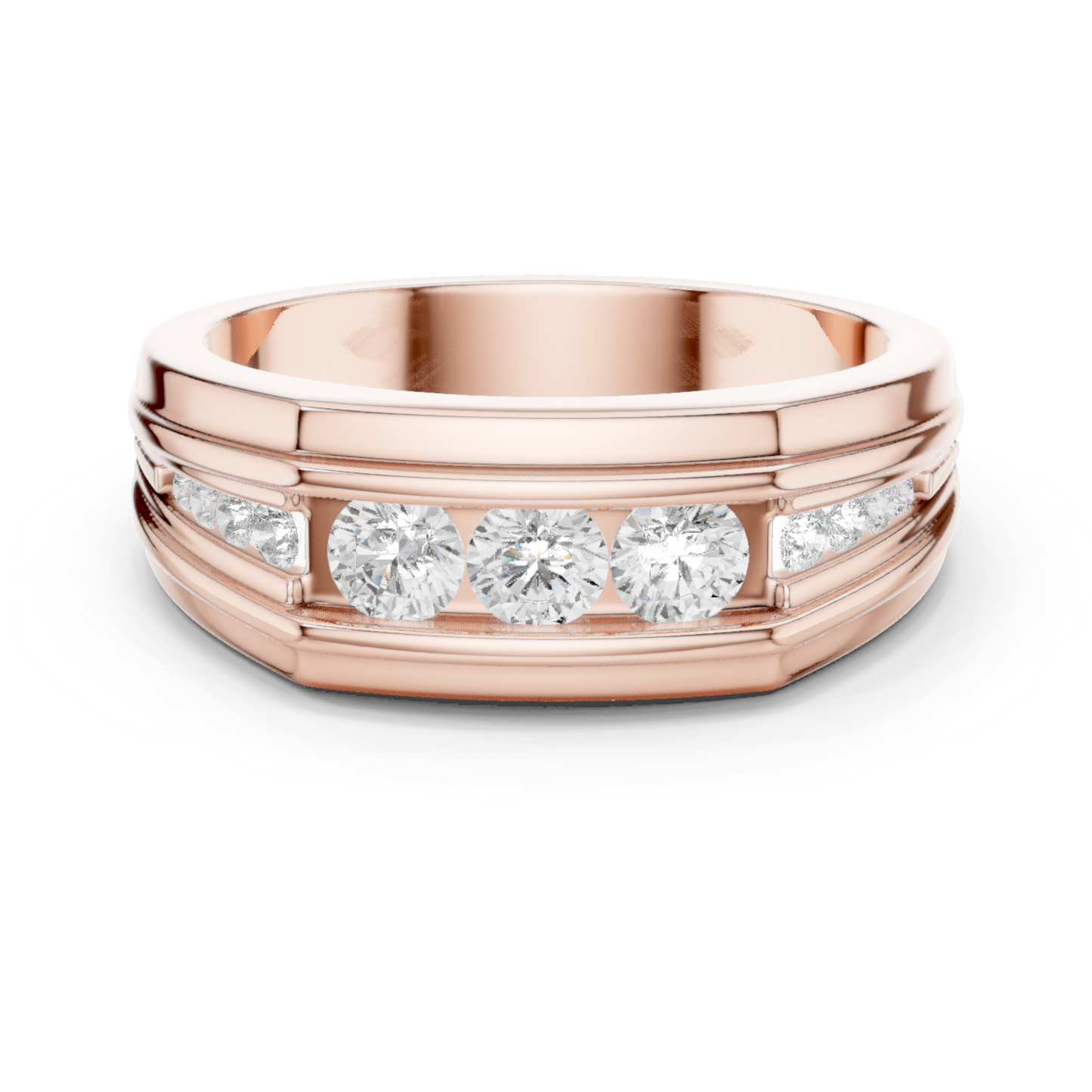 Regal Row Diamond Band Rose Gold 