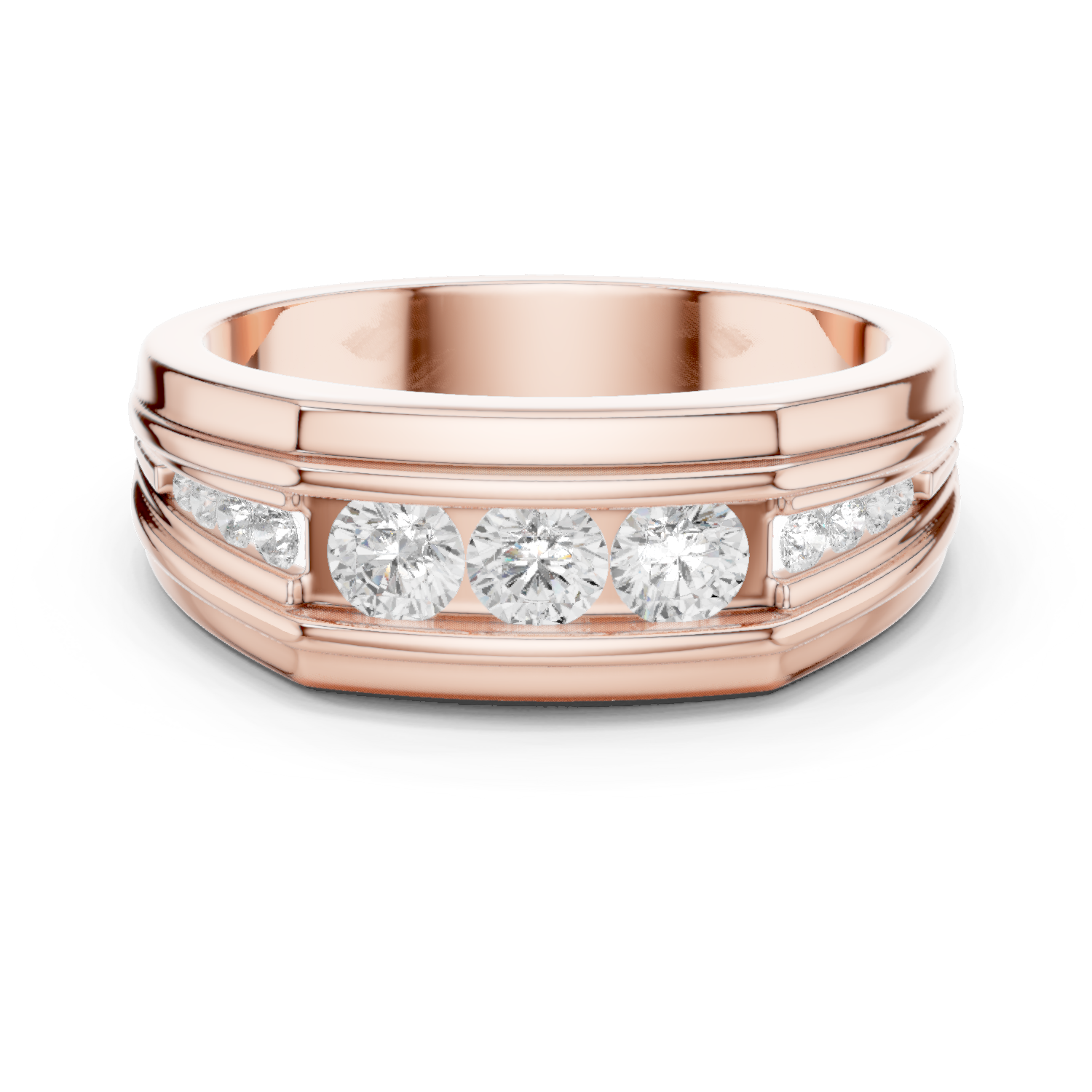 Regal Row Diamond Band Rose Gold 