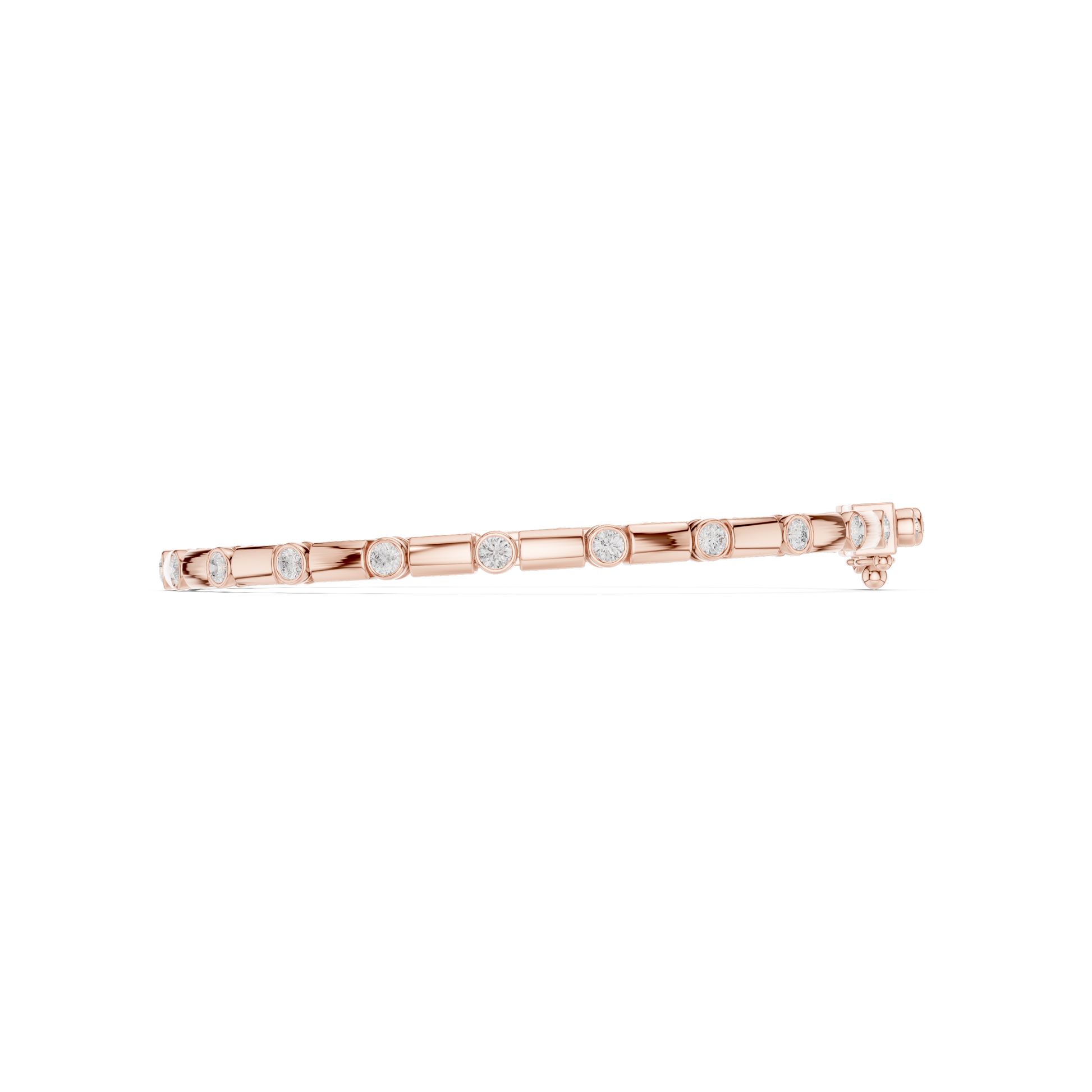 Diamond Dots Link Bracelet Rose Gold