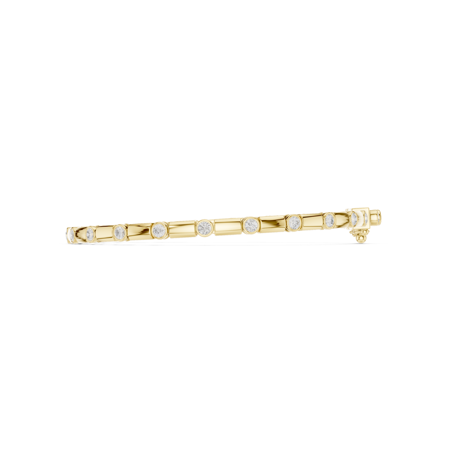 Diamond Dots Link Bracelet Yellow Gold