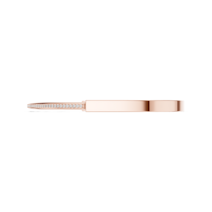 Sleek Diamond Edge Gold Bangle Rose Gold