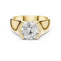 The Modern Semi-Bezel Round Solitaire Ring
