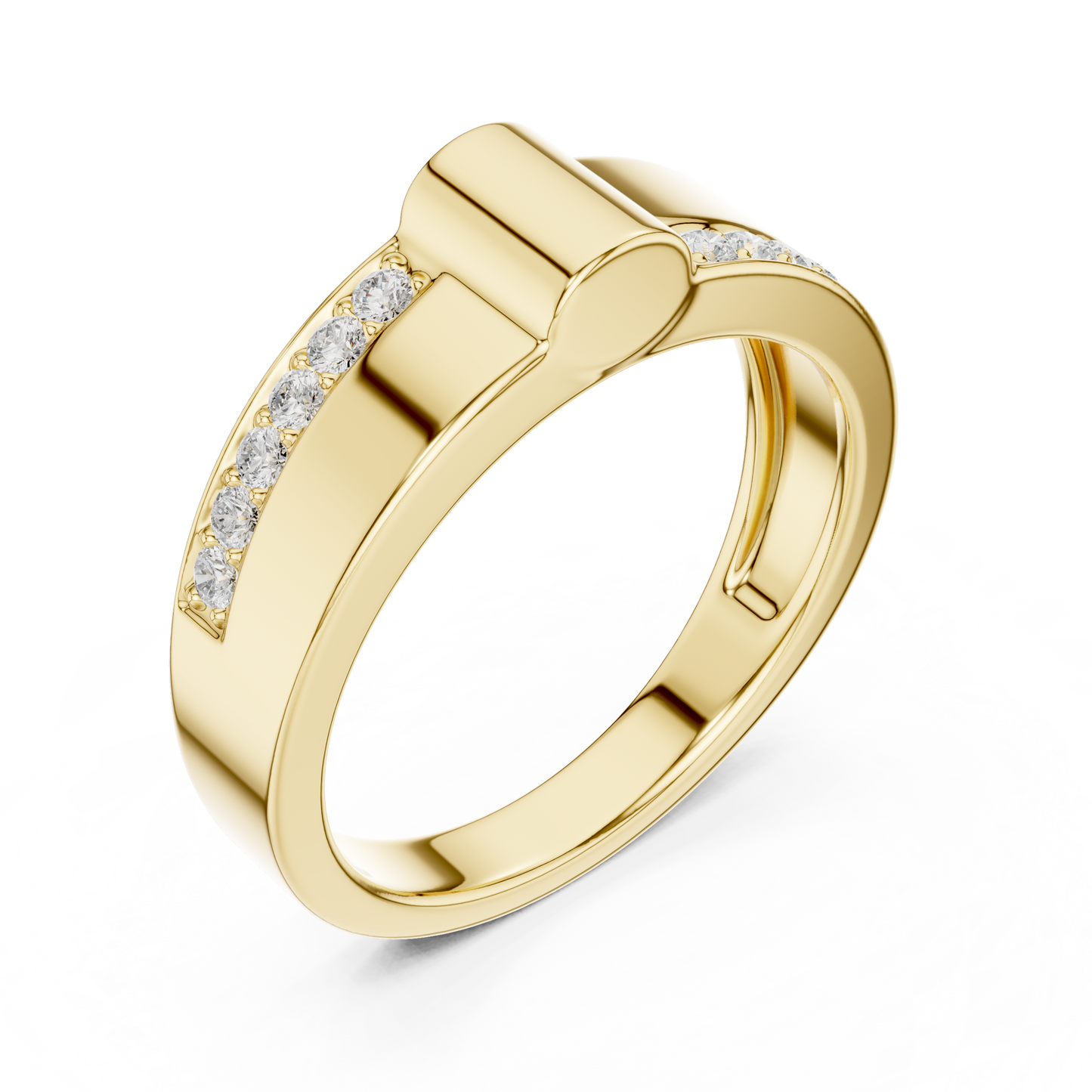 The Modern Architectural Diamond Band
