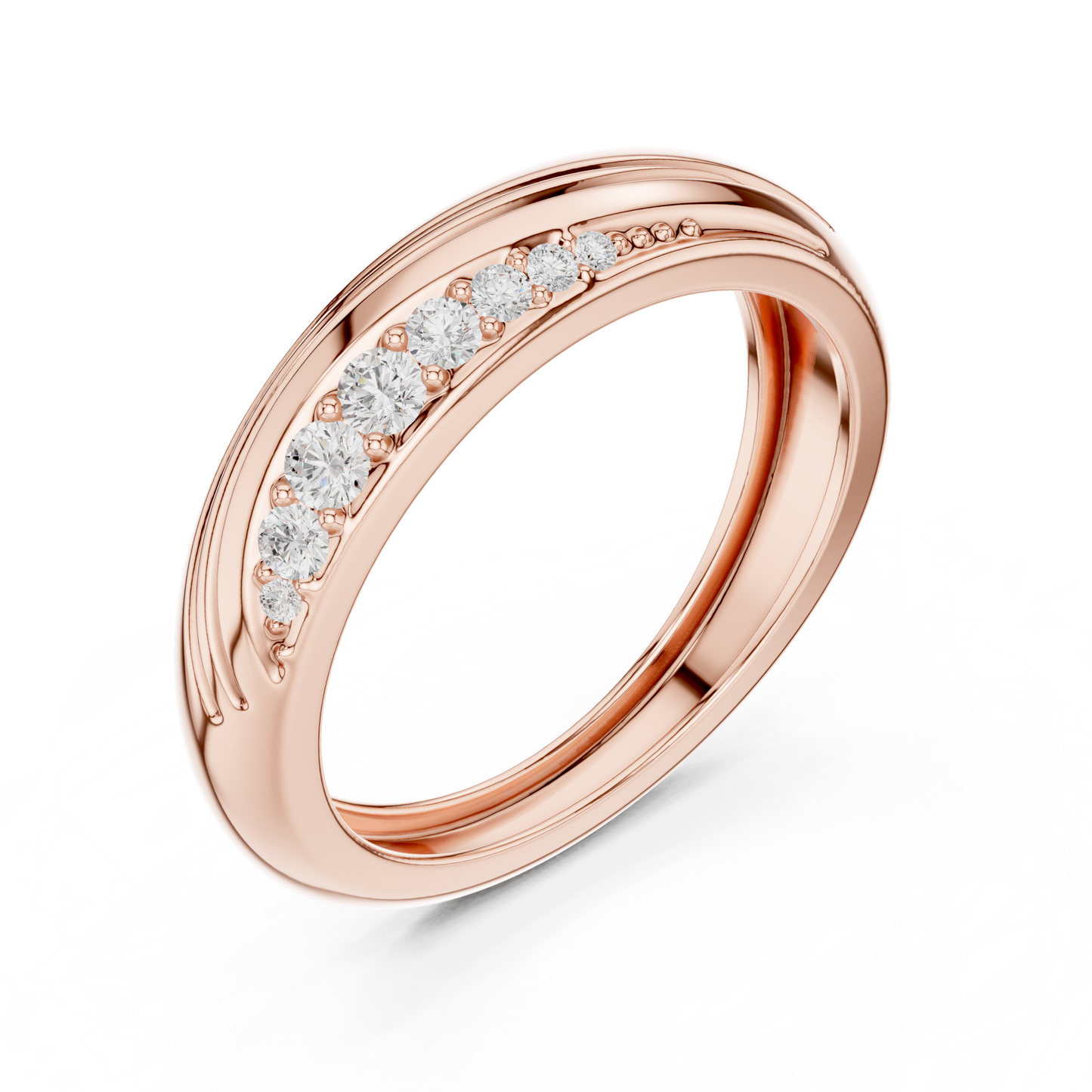 The Sculptural Wave Diamond Band