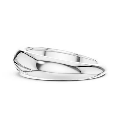 The Sculptural Wave Diamond Band