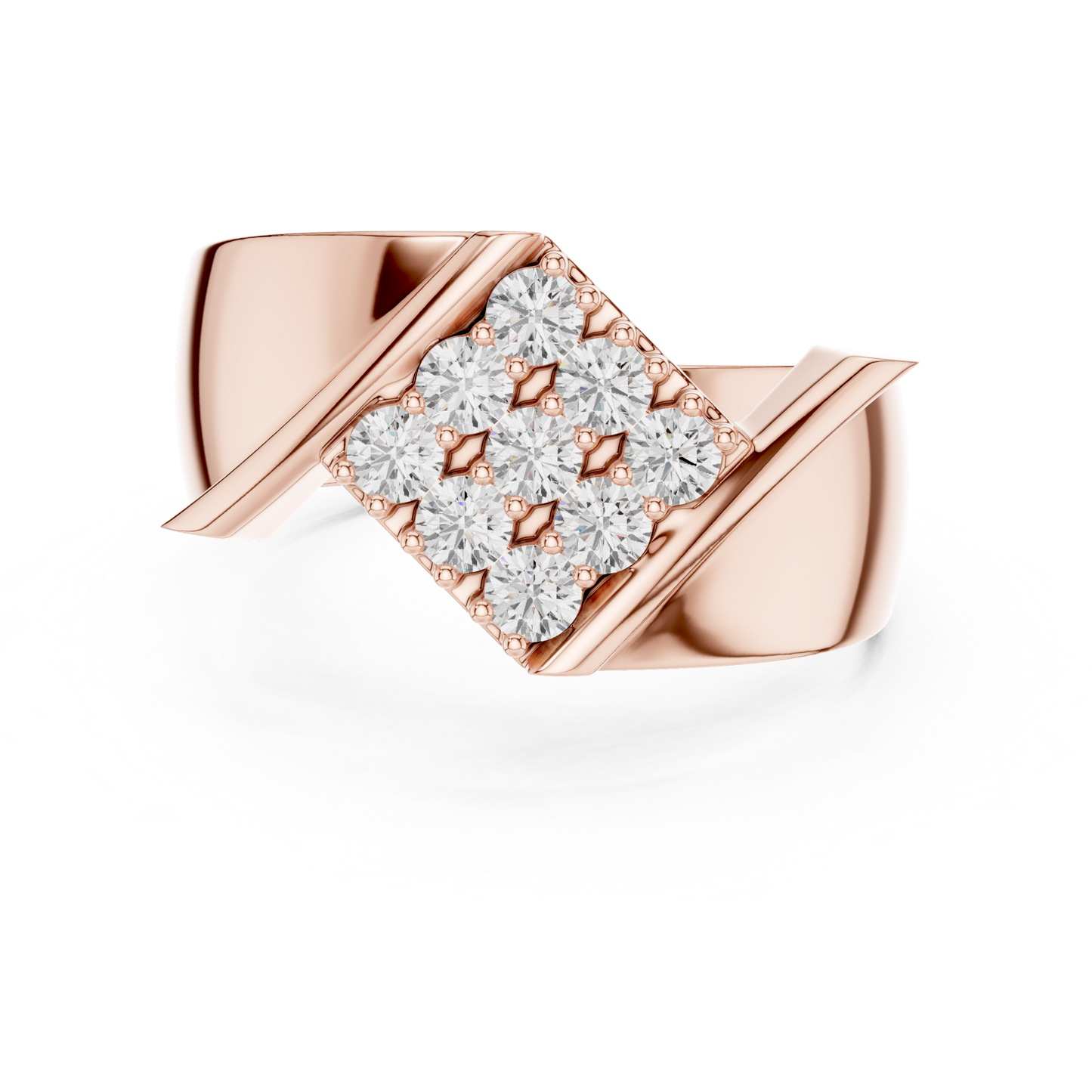 The Geometric Diagonal Diamond Cluster Ring