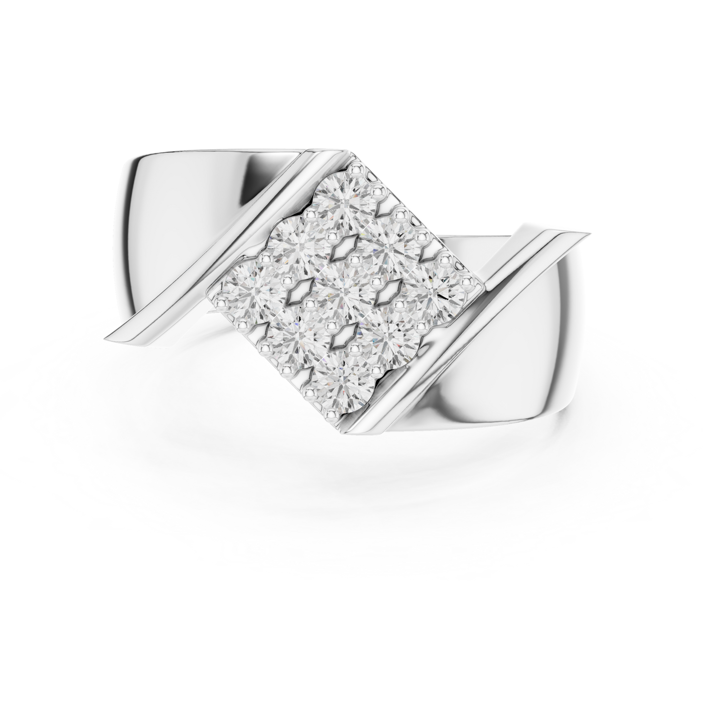 The Geometric Diagonal Diamond Cluster Ring