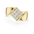 The Geometric Diagonal Diamond Cluster Ring