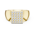 The Square Pave Diamond Signet Ring