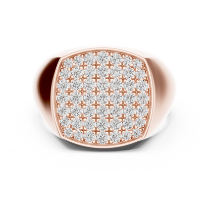 Majestic Pave Cushion Men’s Ring
Rose Gold 
