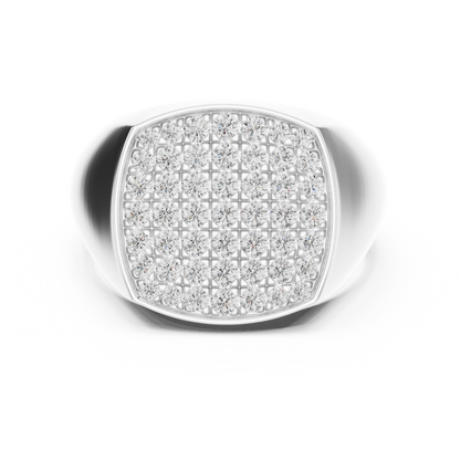 Majestic Pave Cushion Men’s Ring
White Gold 