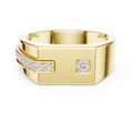 Modern Geometric Diamond Accent Ring