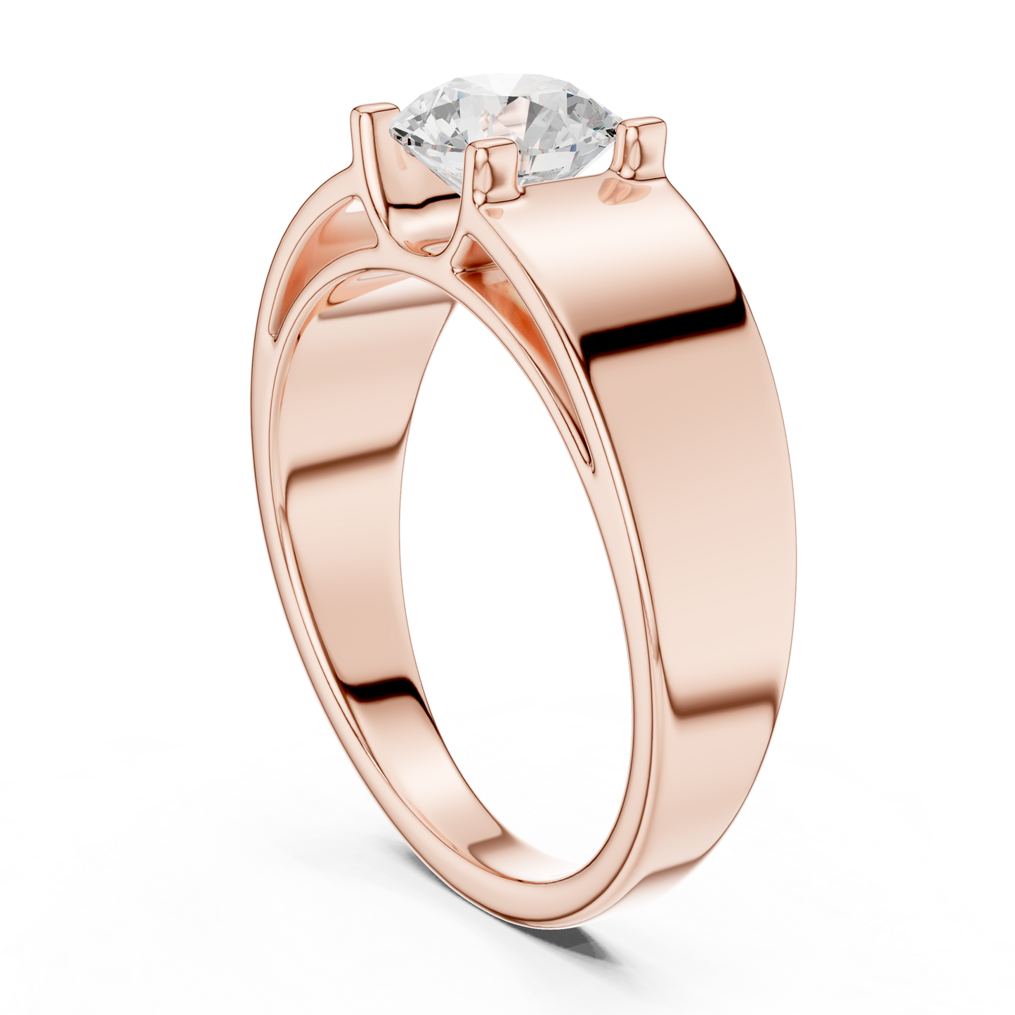 The Modern Princess Cut Bezel Wide Band