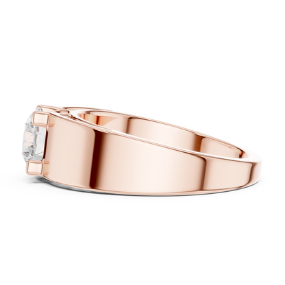 The Modern Princess Cut Bezel Wide Band
