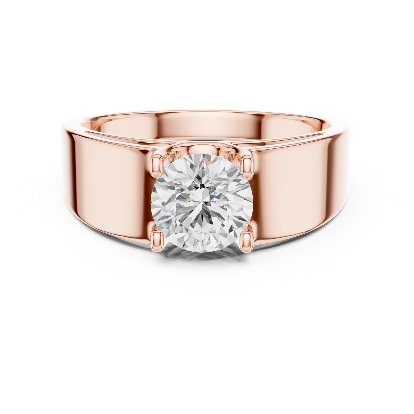 The Modern Princess Cut Bezel Wide Band