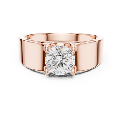 The Modern Princess Cut Bezel Wide Band
