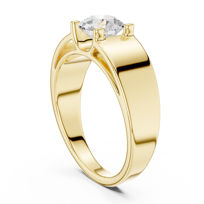 The Modern Princess Cut Bezel Wide Band