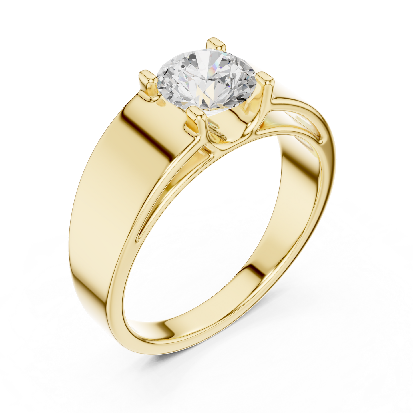 Classic Round Solitaire Diamond Ring