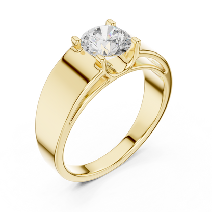Classic Round Solitaire Diamond Ring