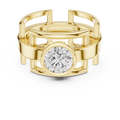 Modern Geometric Diamond Ring