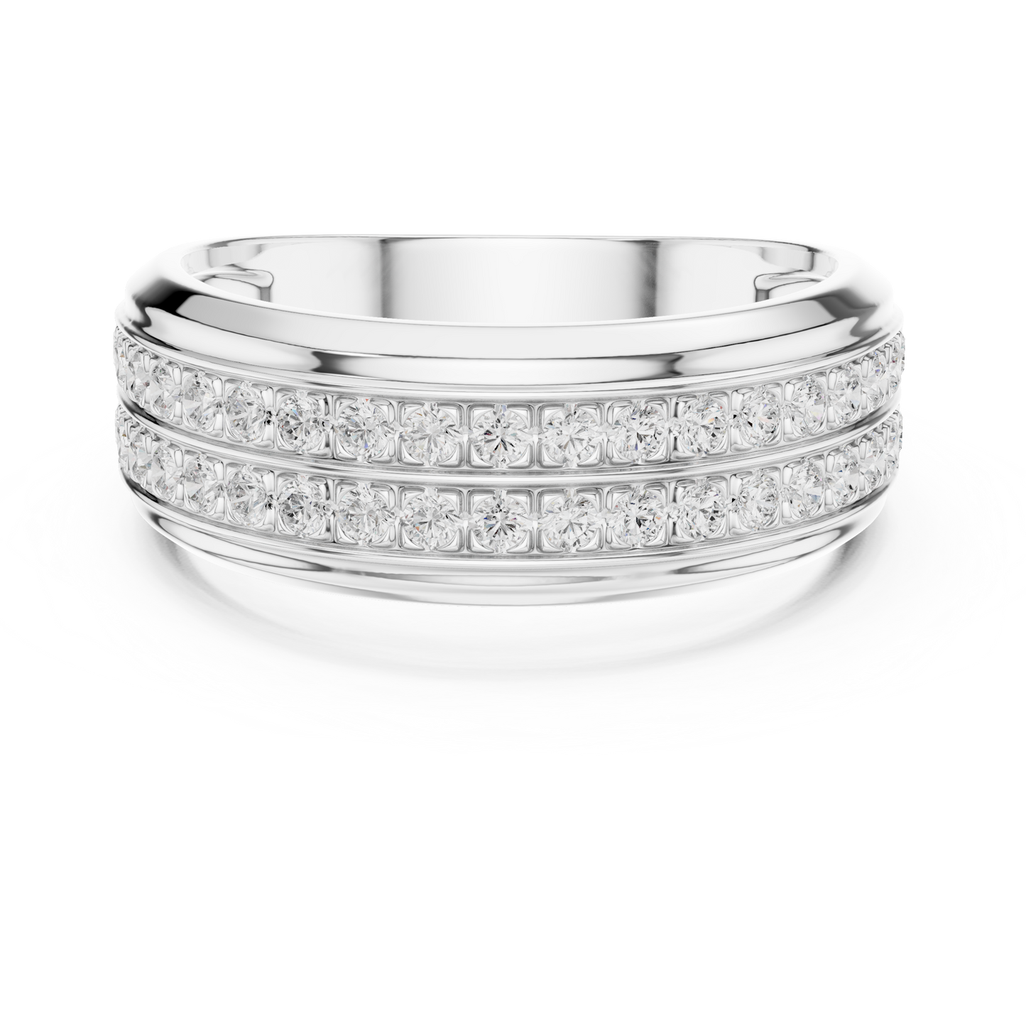 Luxury Double Row Diamond Band