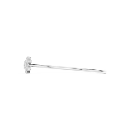 Open Floral Diamond Bangle Bracelet