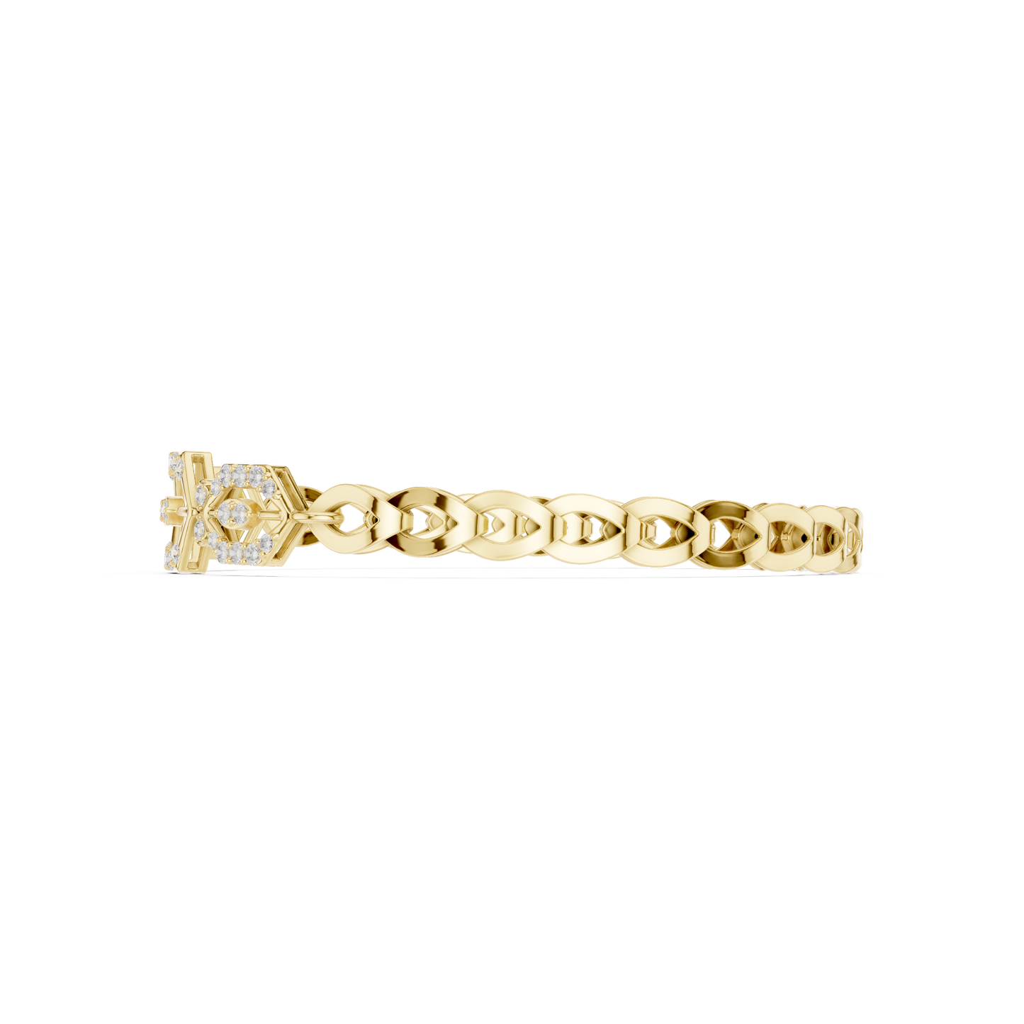 Geometric Diamond Link Bracelet
