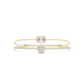 Elegant Dual Diamond Chain Bracelet for Women