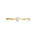 Pear Cut Solitaire Diamond Bangle Bracelet
