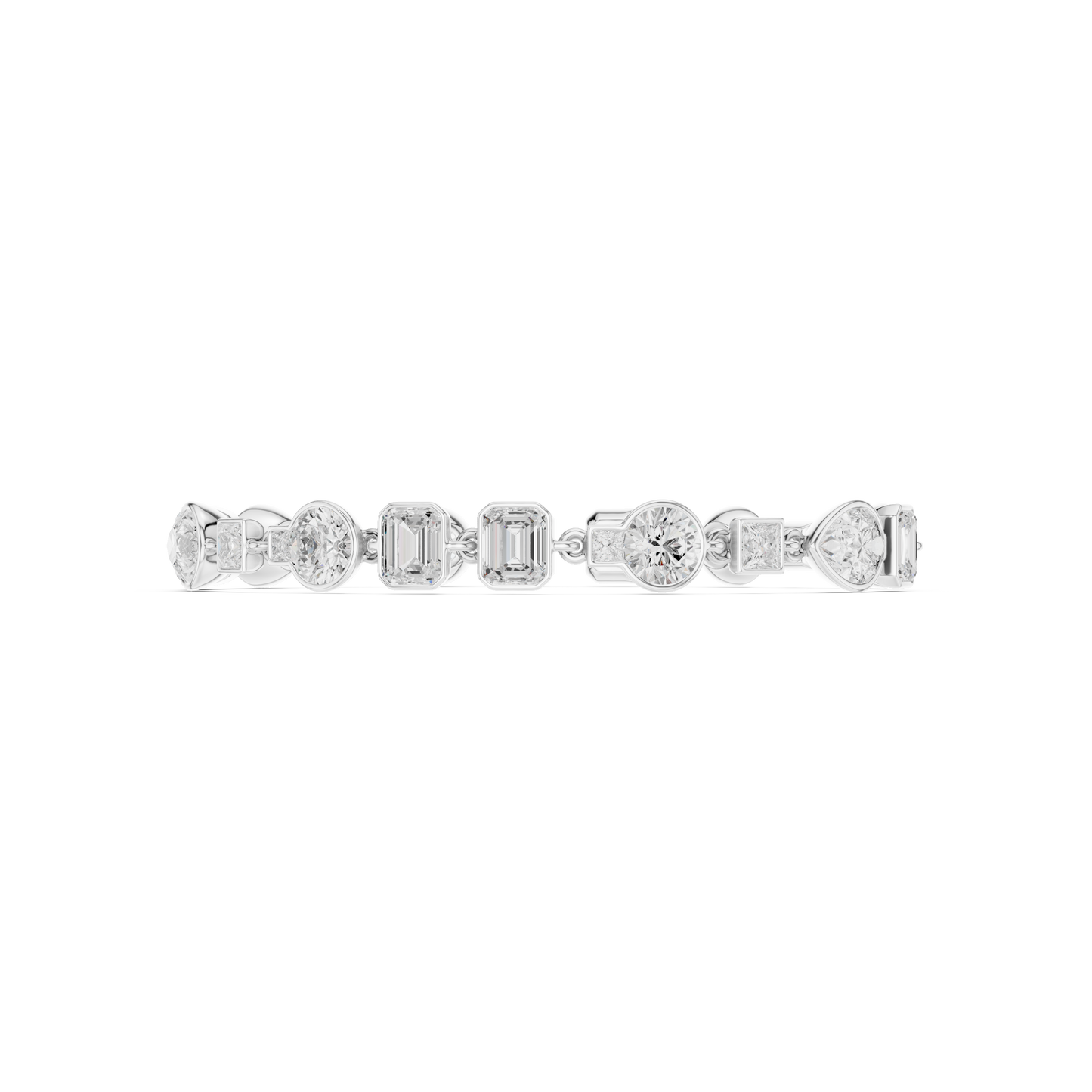 The Mixed Shape Bezel Diamond Bracelet